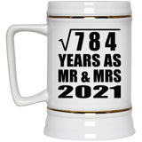 28th Anniversary Square Root of 784 Years As Mr & Mrs 2021 - Beer Stein