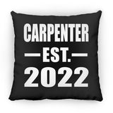 Carpenter Established EST. 2022 - Throw Pillow Black