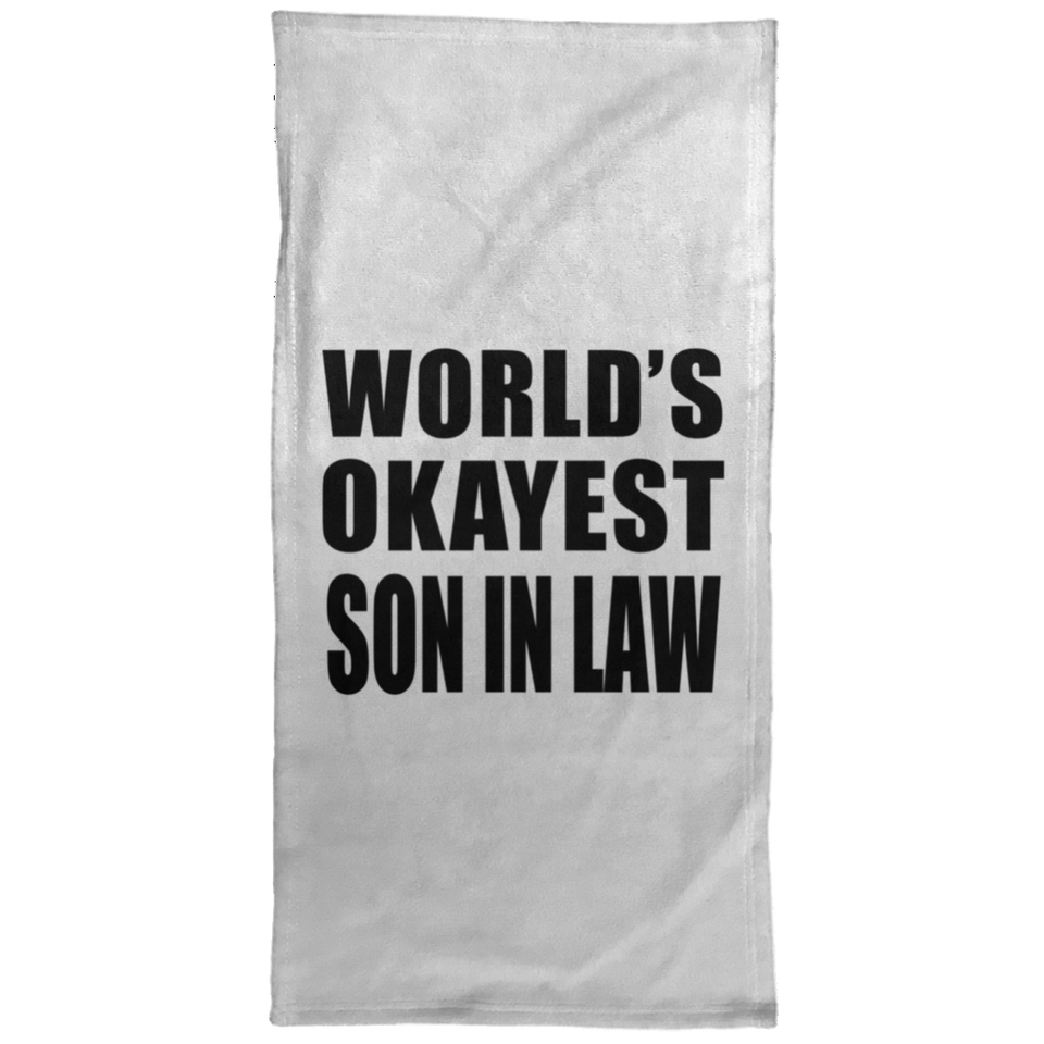 World's Okayest Son In Law - Hand Towel
