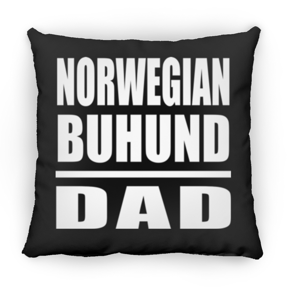 Norwegian Buhund Dad - Throw Pillow Black