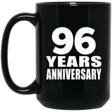 96th Anniversary 96 Years - 15 Oz Coffee Mug Black