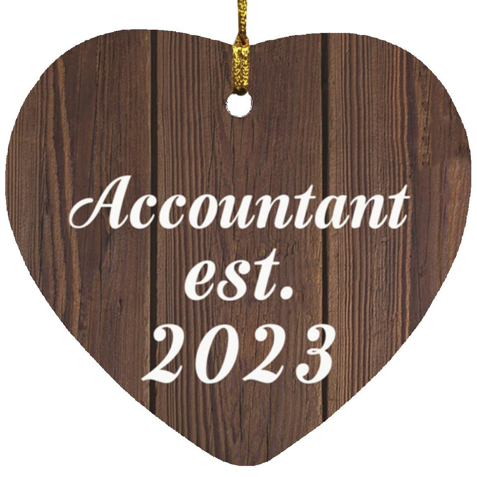 Accountant Established Est. 2023 - Heart Ornament D