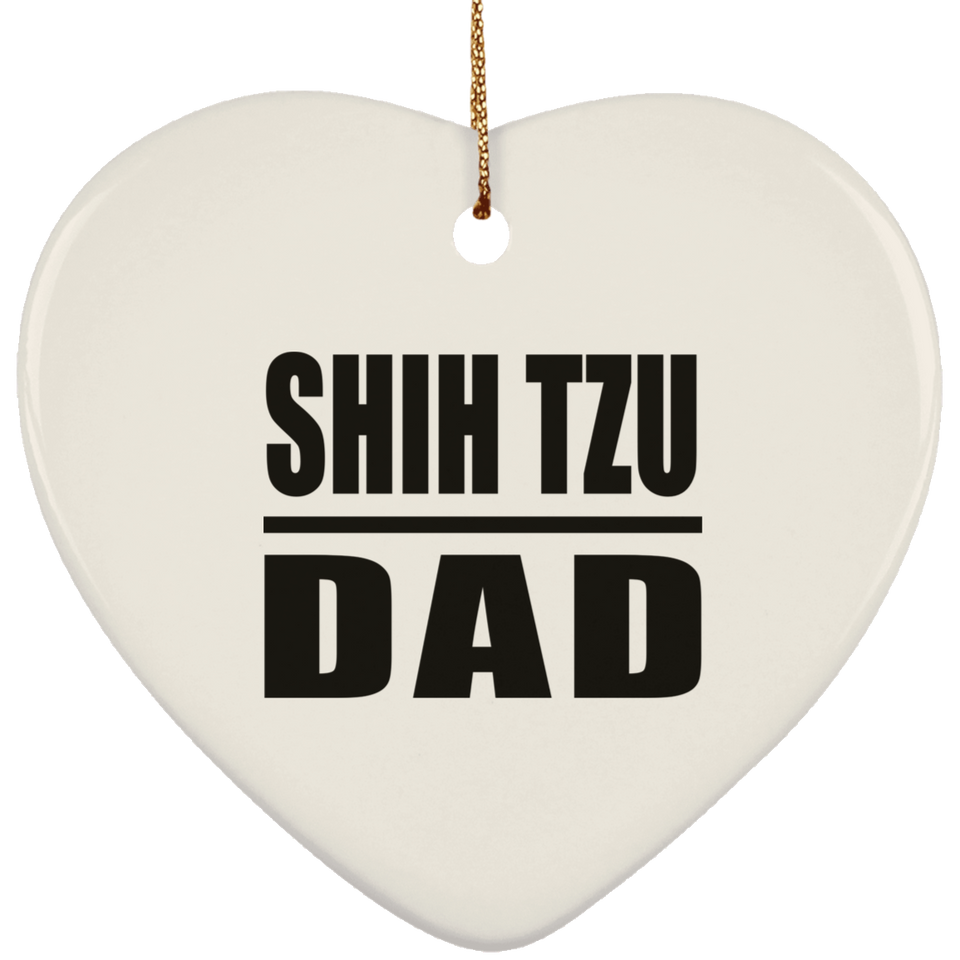 Shih Tzu Dad - Heart Ornament