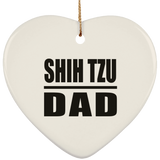 Shih Tzu Dad - Heart Ornament