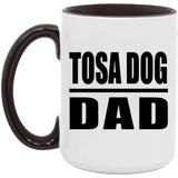Tosa Dog Dad - 15oz Accent Mug Black