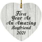 First Year As An Amazing Boyfriend 2021 - Heart Ornament F