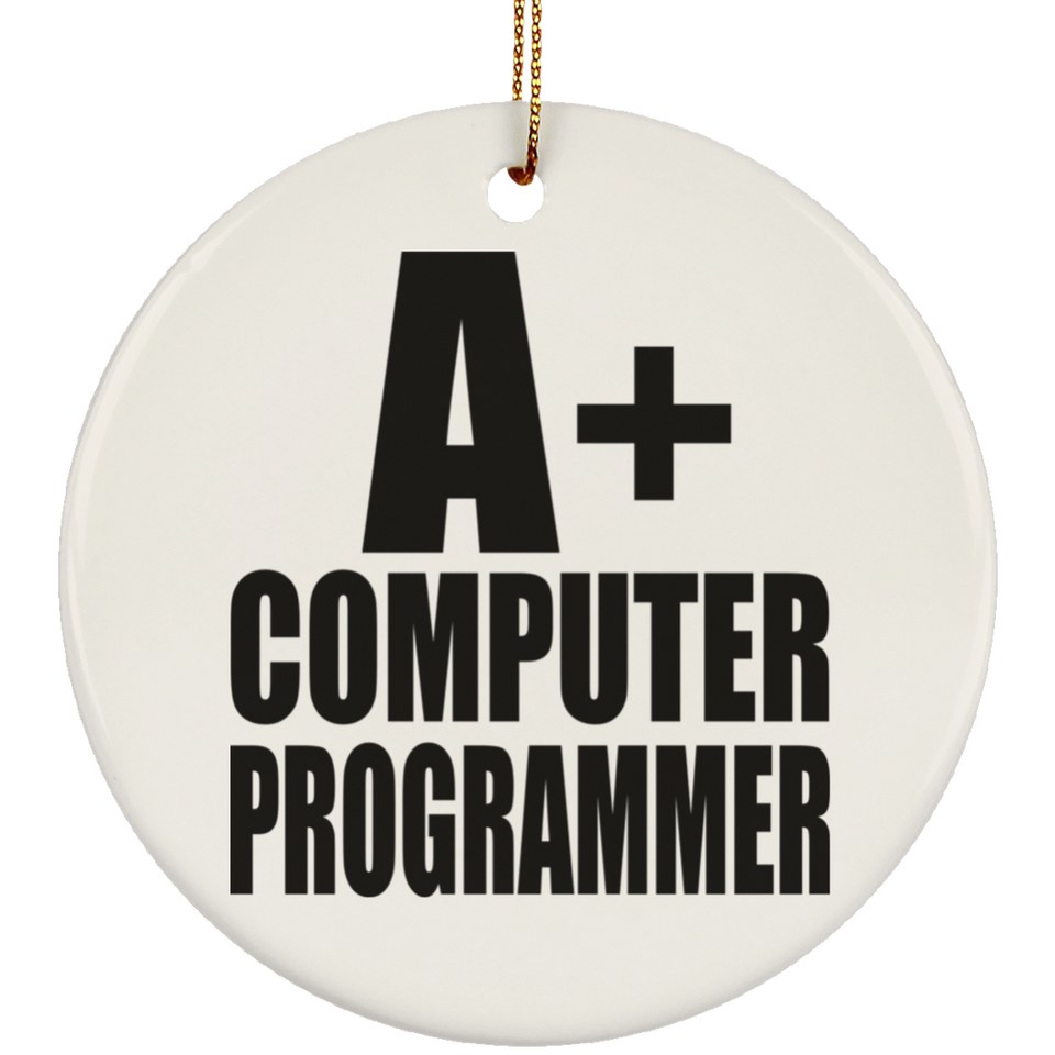 A+ Computer Programmer - Circle Ornament