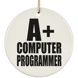 A+ Computer Programmer - Circle Ornament