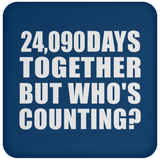 66th Anniversary 24,090 Days Together But Who's Counting - Drink Coaster