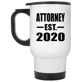 Attorney Established EST. 2020 - White Travel Mug
