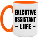 Executive Assistant Life - 15oz Accent Mug Orange
