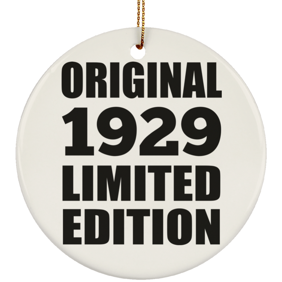 95th Birthday Original 1929 Limited Edition - Circle Ornament