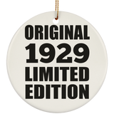 95th Birthday Original 1929 Limited Edition - Circle Ornament