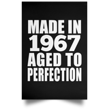 57th Birthday Made In 1967 Aged to Perfection - Poster Portrait