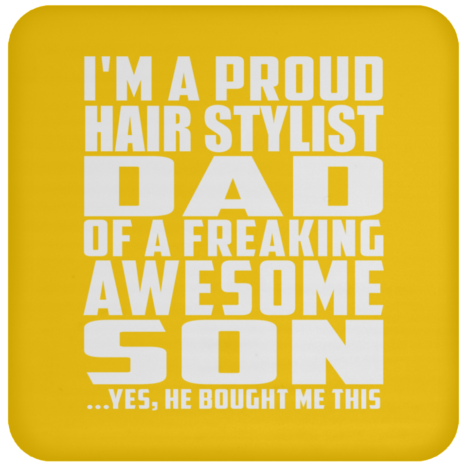 Proud Hair Stylist Dad Of Awesome Son - Drink Coaster
