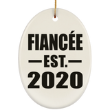 Fiancee Established EST. 2020 - Oval Ornament