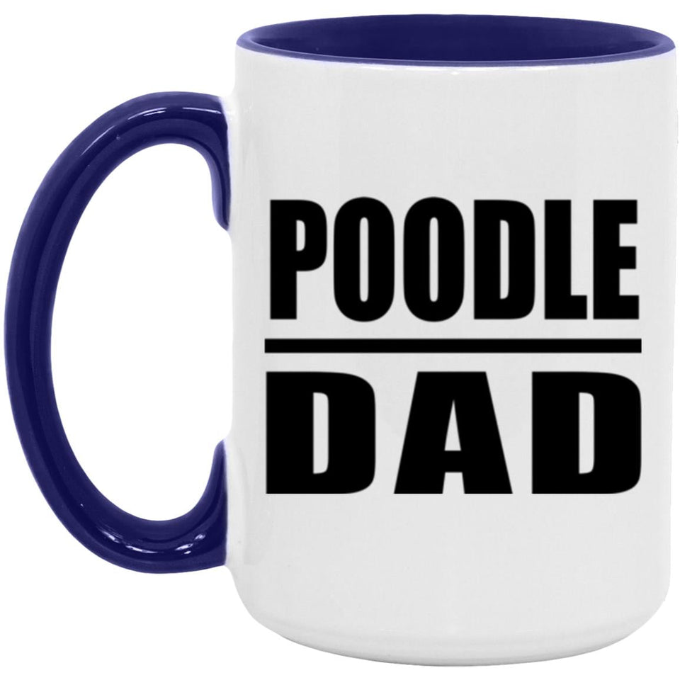 Poodle Dad - 15oz Accent Mug Purple