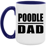 Poodle Dad - 15oz Accent Mug Purple