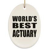 World's Best Actuary - Oval Ornament