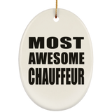 Most Awesome Chauffeur - Oval Ornament