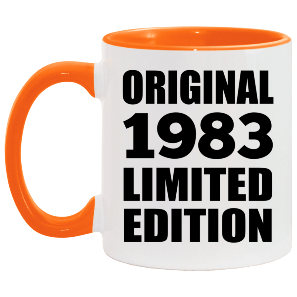 41st Birthday Original 1983 Limited Edition - 11oz Accent Mug Orange