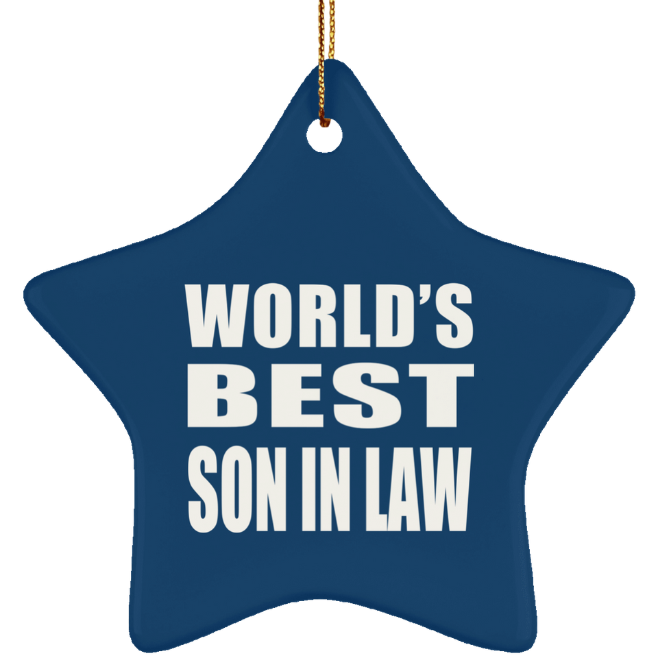 World's Best Son In Law - Star Ornament