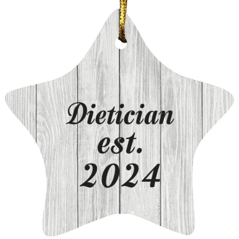 Dietician Established Est. 2024 - Star Ornament F