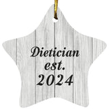 Dietician Established Est. 2024 - Star Ornament F