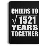 39th Anniversary Cheers To Square Root of 1521 Years Together - Canvas Portrait