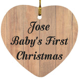 Jose Baby's First Christmas - Heart Ornament C