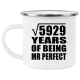 77th Anniversary Square Root of 5929 Years of Mr Perfect - 12oz Camping Mug