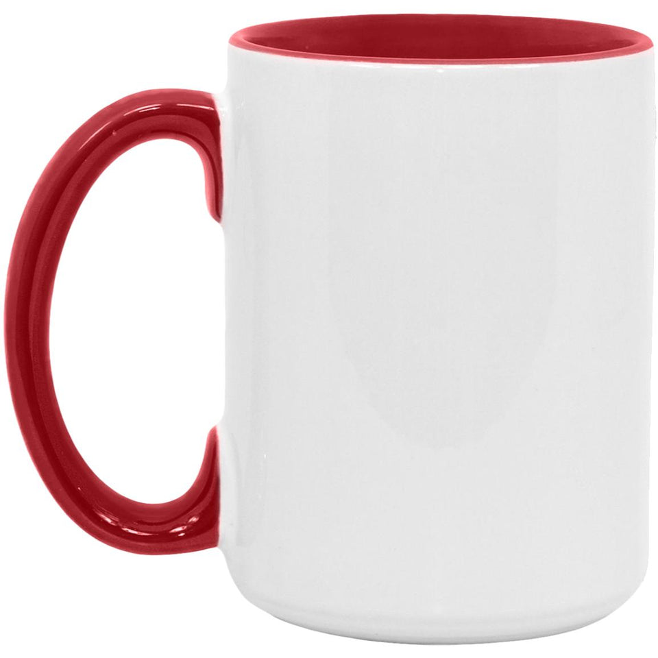 Father & Daughter, He is Her Hero, She is His Princess - 15oz Accent Mug Red