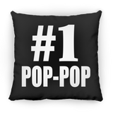 Number One #1 Pop-Pop - Throw Pillow Black
