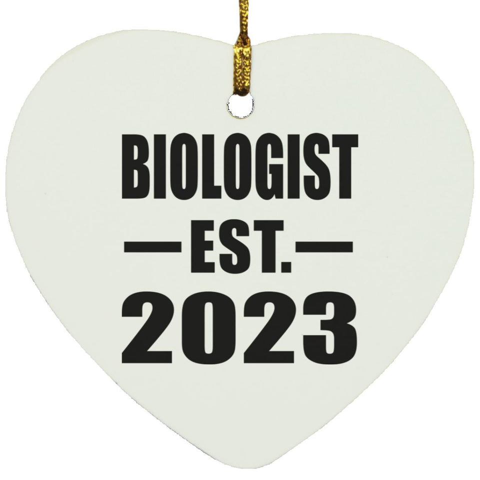 Biologist Established EST. 2023 - Heart Ornament