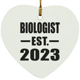 Biologist Established EST. 2023 - Heart Ornament