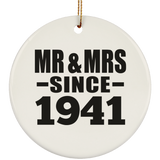 83rd Anniversary Mr & Mrs Since 1941 - Circle Ornament