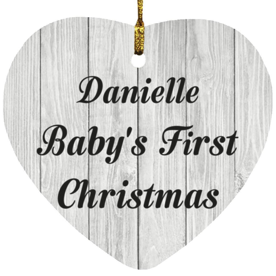 Danielle Baby's First Christmas - Heart Ornament F