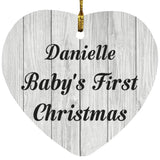 Danielle Baby's First Christmas - Heart Ornament F