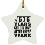 26th Anniversary Square Root of 676 Years Still In Love - Star Ornament