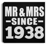 86th Anniversary Mr & Mrs Since 1938 - Canvas Square