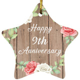 Happy 9th Anniversary - Star Ornament B