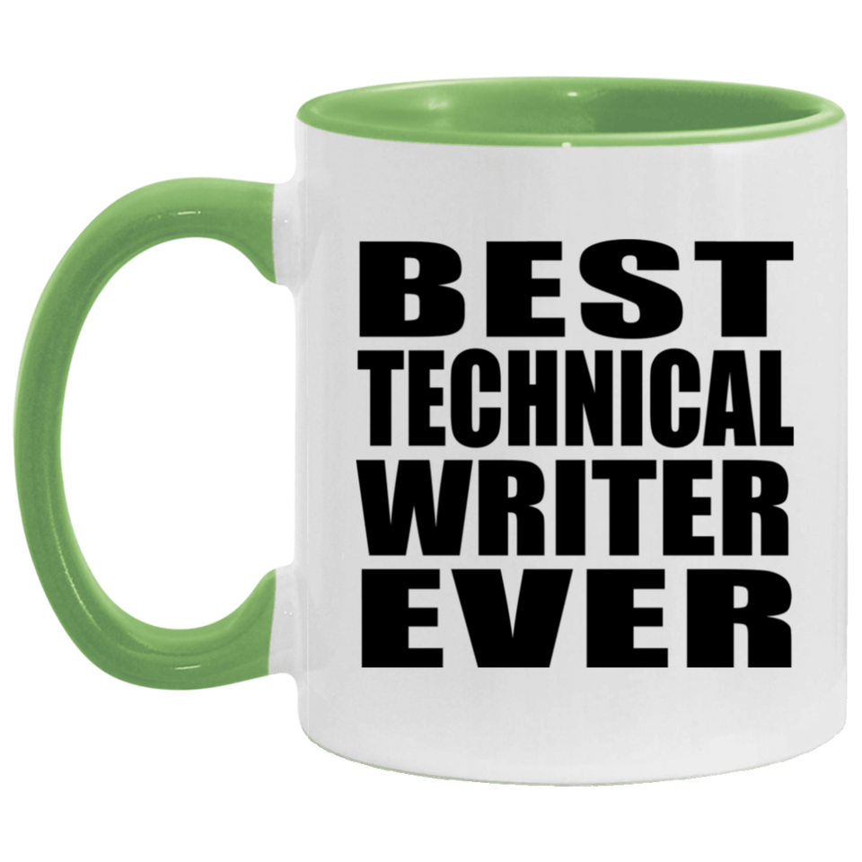 Best Technical Writer Ever - 11oz Accent Mug Green