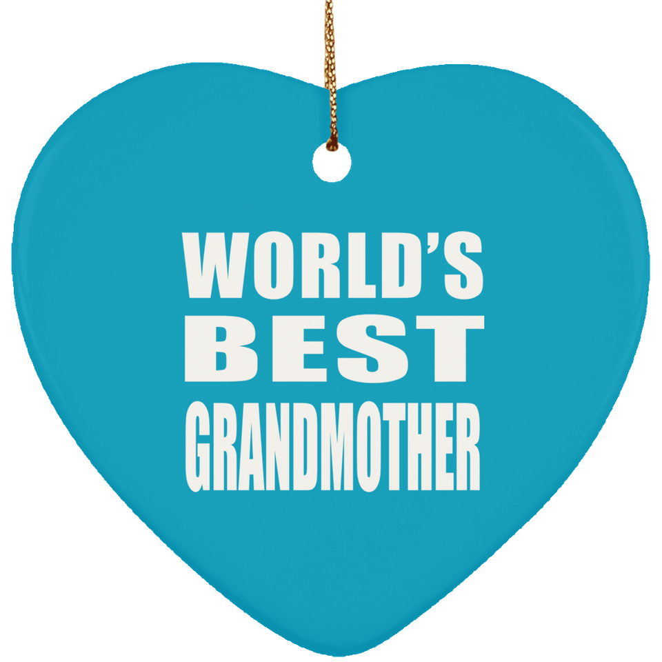World's Best Grandmother - Heart Ornament