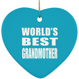 World's Best Grandmother - Heart Ornament