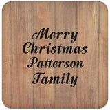 Merry Christmas Patterson Family - Drink Coaster C