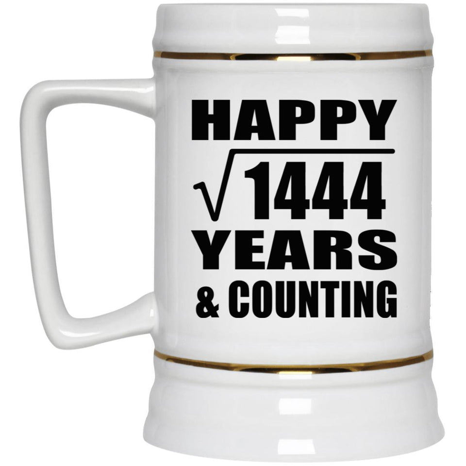 Happy 38th Anniversary Square Root of 1444 Years & Counting - Beer Stein