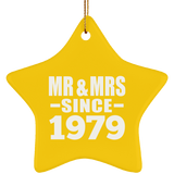 45th Anniversary Mr & Mrs Since 1979 - Star Ornament