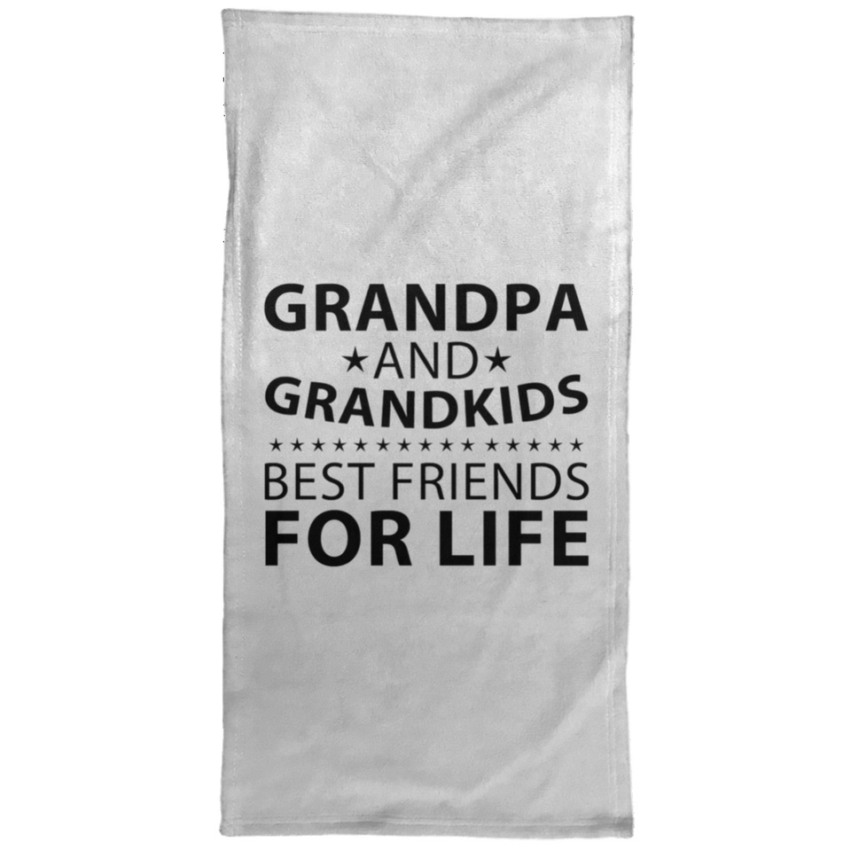 Grandpa and Grandkids, Best Friends For Life - Hand Towel