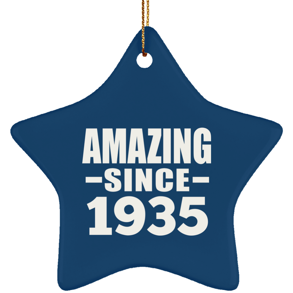 89th Birthday Amazing Since 1935 - Star Ornament