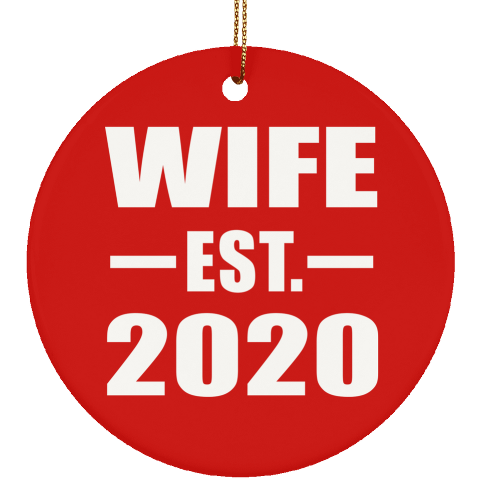 Wife Established EST. 2020 - Circle Ornament